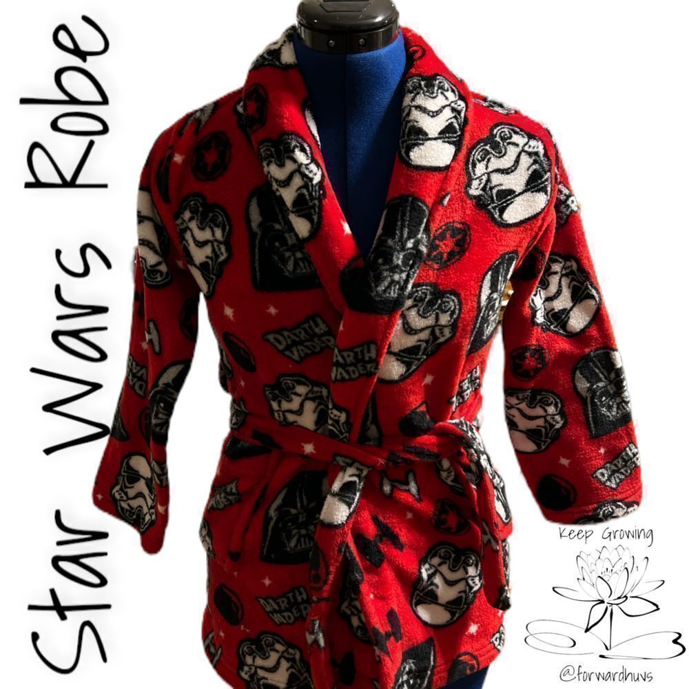 Star Wars Fleece Robe - Boys Size 8 - Darth Vader & Stormtrooper